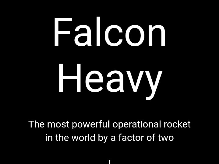 Сайт компании SpaceX для обзора ракеты FALCON HEAVY